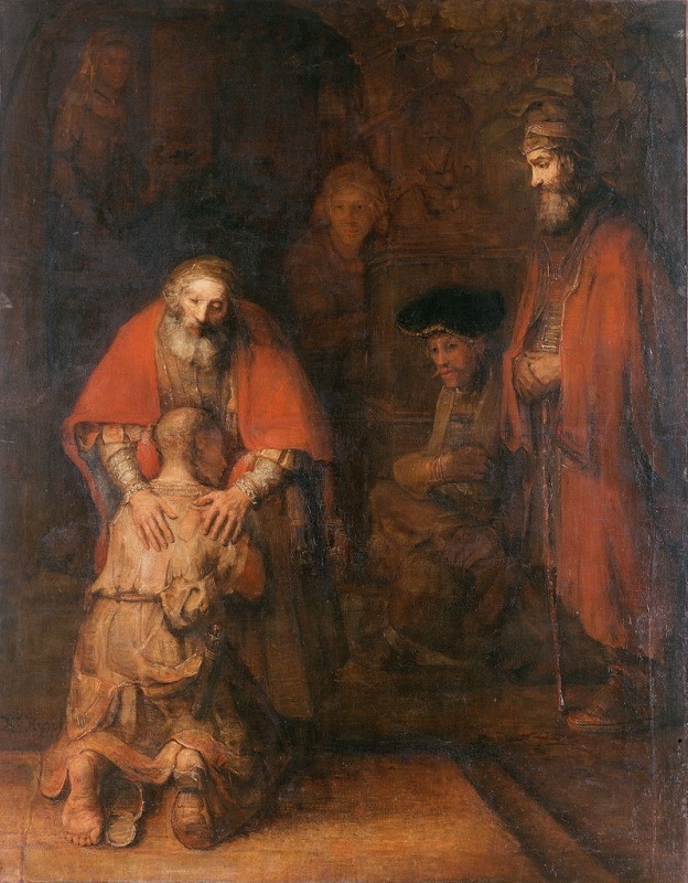Rembrandt (1606–1669). Powrót syna marnotrawnego. 1668